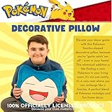 Franco Anime Gaming Bedding Super Soft Cozy Plush Decorative Pillow, One Size, Snorlax