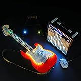 Kyglaring LED Lighting Kit Compatible with Lego Ideas 21329 Fender Stratocaster Guitar Building Kit - Only Led Light kit and Without Lego Model Set (RC Sound Version