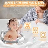 Baby Bath Seat for Babies 6 Months & Up, Toddler Bath Seats for Babies Sitting Up, Non-Slip Infant Bath Tub Chair with 4 Suction Cups & Soft Cushion for Shower, Compact Toddler Bathtub Seat, Gray