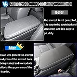 Kakash Custom Interior Accessories Compatible for Lexus NX 250 NX 350 NX 350h NX 450h+ 2022 2023 2024 Leather Center Console Cover Armrest Pad,Waterproof Anti-Scratch Protector Your Armrest(Red+Black)