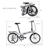 Dahon Mariner D8 Folding Bike, Lightweight Aluminum Frame; 8-Speed Gears; 20” Foldable Bicycle for Adults, Silver