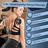 Ambfina 2 Electric Cupping Therapy Set, 5-in-1 Smart Cupping kit with Red Light Therapy, Gua Sha Massage Tool, Relieves Neck Shoulder Back Aches Muscle Soreness, Improves Blood Circulation