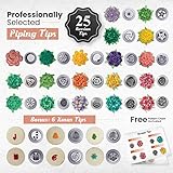 150PCs Russian Piping Tips for Cake Decorating - Piping Bags and Tips Set include 25 Extra Large Russian Tips,31 Icing Tips, 41 Pastry Bags & Other Frosting Tools for Cookie, Cupcake & Cake Decoration