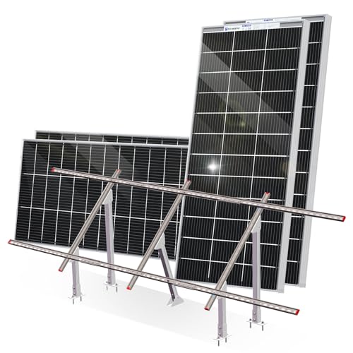 ECO-WORTHY 780W 3.12KWH Solar Panels with Upgrade Ground Mount for Shed, Home, Farm & Garden, Mounting Bracket Perfectly Fits Panels, Easy Installation, Enhanced Stability in Extreme Weather