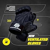 Fit Active Sports Weight Lifting Workout Gloves with Built-in Wrist Wraps for Men and Women - Great for Gym Fitness, Cross Training, Hand Support & Weightlifting