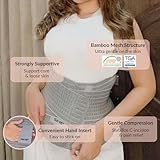 Mamaway Postpartum Belly Band, C-section Belly Binder, Girdle for Postnatal, Adjustable Belly Wrap, Abdominal Support, Back Pain Relief (Polyester Made with Bamboo Charcoal Fiber)