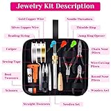 shynek Jewelry Making Kits for Adults, Jewelry Making Supplies Kit with Jewelry Making Tools, Earring Charms, Jewelry Wires, Jewelry Findings and Helping Hands for Jewelry Making and Repair