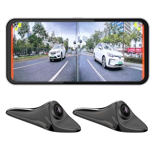 Car Blind Spot Camera Paired with Car Blind Spot Display System, Blind Spot Driving Recorder, BSD Blind Spot Warning Assistance, Blind Spot Monitoring BSM, Camera Monitoring System CMS (Black)