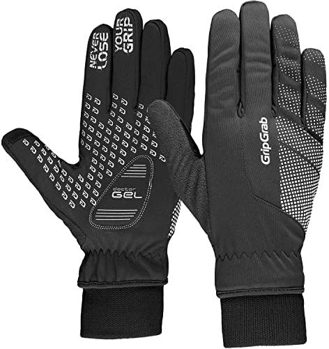 GripGrab Ride Windproof Winter Padded Cycling Gloves Full Finger Breathable Biking Gloves Thermal Fleece Lined Cold Weather Bike Riding Gloves for MTB Gravel Road Bike