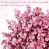 Hotop 30 Pcs Baby Breath Artificial Flowers Bulk Plastic Gypsophila Fake Flower Bouquets Silk DIY Floral Arrangement for Wedding Fall Home Table Centerpiece Party Decoration(Pink)