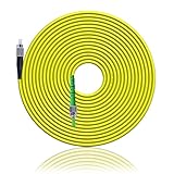 XWYWX 50M/165FT FC/UPC to ST/APC SM SX LSZH 3.0mm Indoor Fiber Optic Patch Cord, FC to ST Single Mode 9/125μm Simplex FC-ST Optical Fiber Jumper Cable Compatible with OS1&OS2-XFUTA111-50