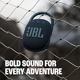 JBL Clip 4 - Portable Mini Bluetooth Speaker, big audio and punchy bass, integrated carabiner, IP67 waterproof and dustproof, 10 hours of playtime, speaker for home, outdoor and travel (Black)