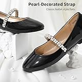 DREAM PAIRS Girls Mary Jane Dress Shoes Ballerina Flats for Wedding, Party,Size 5 Big Kid,Black/Pat,SERENA-100-KIDS