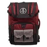 Marvel Deadpool Backpack Black and Red Deadpool Backpack