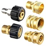 Twinkle Star Pressure Washer Adapter Set, Quick Disconnect Kit, M22 Swivel to 3/8'' Quick Connect, 3/4" to Quick Release