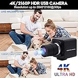 ALPCAM USB Camera 4K Ultra HD Mini Webcam with 2.8-12mm Optical Zoom Lens Camera High Speed USB2.0 30FPS Web Camera for Mac,Window,Linux,Android