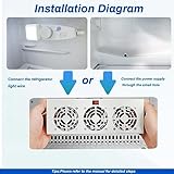 Magula 12V Rv Refrigerator Fan,Prevents Fins from Icing to Lowering The Temperature Inside The Refrigerator and Keep Food Fresh,Quiet RV Fridge Fan,RV Fridge Ventilation Cooling Fan