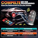 Autel MaxiIM IKEY Programmable Smart Key, 2024 IKEYCL005AL Key Fob Replacement for Chrysler Dodge, 5 Buttons IMMO Learning, 130FT/ 40M Remote, Work with Autel KM100 IM508S