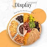 Chip and Dip Serving Set, 13.5" Serving Platters and Trays, Appetizer Serving Tray, Divided Serving Tray, Party Serving Trays and Platters, Relish Tray, Lazy Susan Taco Bar, Lazy Susan Serving Tray