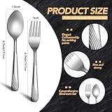 Yiyiring 300 Piece Forks and Spoons Silverware Set for 150 Stainless Steel Flatware Cutlery Set Heavy Duty Metal Spoons and Forks Set for Dinner Restaurant Home, Mirror Polished, Dishwasher Safe