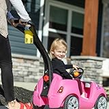 Step2 Whisper Ride II Ride On Push Toy Car, Pink – Ride On Car with Included Seat Belt, Easy Storage and Transport, Makes a Great Stroller Alternative