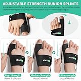 Healrecux Bunion Corrector for Women Men Big Toe, Bunion Splint Brace Big Toe Straightener for Bunion Relief, Bunion Fix Hallux Valgus Correction for Day Night Support