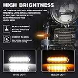 Rich Choices Motorcycle LED Turn Signal Light Indicators 40mm Front Fork Clamp Amber Lamp 12V Compatible with Honda Yamaha Harley Cruiser Bobber Chopper