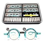 Progressive Multifocal Optometry Kit Optical Equipments Trial Lens Set Eye Diopter Measurement Equipment with 5 Optometric Trial Frames (Color:黑色,Size:37 * 23 * 7cm)