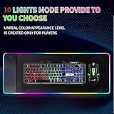 Wireless Charging RGB Gaming Mouse Pad 15W, LED Mouse Mat 31.5 * 11.8 in, 10 Light Modes Extra Large Mousepad Non-Slip Rubber Base Computer Keyboard Mat for Gaming, MacBook, PC, Laptop, Desk