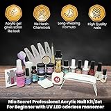 Mia Secret Professional Acrylic Nail Kit/Set For Beginner with UV-LED odorless monomer - Nail kit with everything - Kit de uñas acrilicas completo mia secret - Kit para uñas de acrilico completo