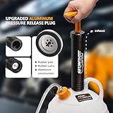 FOUR UNCLES 6L Maunal Oil Extractor Pump - Fluid Extractor with 59" Main Hose, Three 41" Extension Tubes for Automotive Oil Change, a Brake Bleeding Hose for Brake Fluid Change