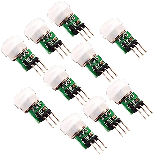 DaFuRui AM312 PIR Sensor，10Pack PIR Motion Sensor Outdoor Mini Pyroelectric Infrared PIR Human IR Sensor Module Body Manual Motion Sensor Detector Modules