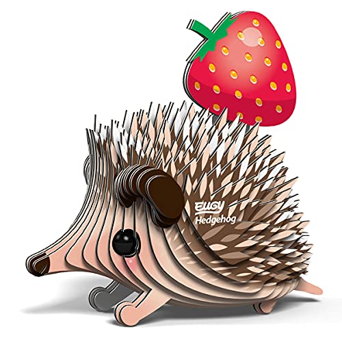 Eugy Hedgehog 3D Puzzle, 24 Piece Eco-Friendly Educational Toy Puzzles for Boys, Girls & Kids Ages 6+