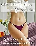 FINETOO 10 Pack Adjustable G String Thongs for Women Sexy Underwear Low Rise Womens Thong Cotton Panties for Ladies S-XL