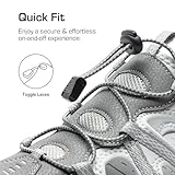 DREAM PAIRS Men's Sandals Hiking Water Sport Athletic Beach Outdoor Comfortable Casual Closed Toe Summer Sandal Shoes,Size 8.5,Light Grey,DMUMST2505