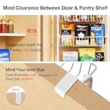 Delamu Over the Door Pantry Organizer, 6-Tier Pantry Organizers and Storage, Metal Cabinet Door Organizer, Hanging Spice Rack Shelves for Home & Kitchen, D5 x W18 x H50 inch, White