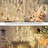 suddus Vines with Lights for Bedroom, 200 LED Fairy Lighs with Vines, Ivy Lights for Dorm, Wedding, Party, Wall, Indoor, Outdoor Decor, 6.5ft x 6.5ft