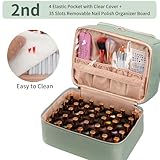 Nail Polish Organizer Case, Nail Supplies Storage Box Holds 45 Bottles Nail Polish & Nail Lamp, Travel Nail Tech Carrying Case, Nail Kit Bag For Nail Stuff & Manicure Tools