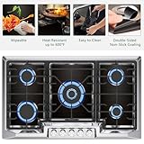 3Pcs Stove Guard for Gas Stoves, 0.3mm Stove Top Covers for Gas Burners, Easy-Clean Reusable Stove Surface Shields-Heat-Resistant Gas Range Protectors, Burner Covers for Gas Stovetop