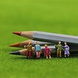 P150W 100pcs 1:160 Painted Figures N Scale Standing People Assorted Poses Model Trains