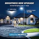 3000W Solar Street Lights Outdoor - 6500K Wide Angle Solar Street Light Motion Sensor, Solar Parking Lot Lights Commercial Dusk to Dawn, Solar Lights Outdoor Waterproof Remote Control for Yard(2 Pack)