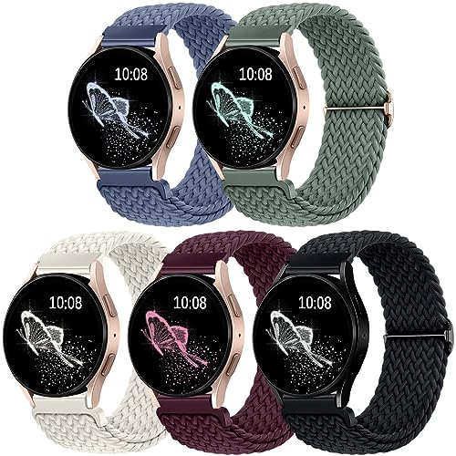 20mm Watch Band Compatible with Samsung Galaxy Watch 7/6/5/4 Band 40mm 44mm, Galaxy Watch 6 Classic 43mm 47mm Bands, Galaxy Watch 5 Pro 45mm/Watch 4 Classic 42mm 46mm/Active 2 Strap for Women Men