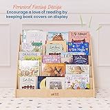 ECR4Kids Single-Sided Book Display, Classroom Bookshelf, Natural