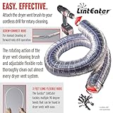 Dryer Vent Duct Cleaning Kit - Gardus RLE24 LintEater Rotary Dryer Vent Cleaner Kit, Removes Lint, Dryer Vent Cleaning System Extends Up to 24’ with 08 Flexible 3' Rods, Air Duct Cleaning Tools