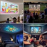 Mini Projector, PVO Portable Projector for Cartoon, Kids Gift, Outdoor Movie Projector, LED Pico Video Projector for Home Theater Projector with HDMI USB Interfaces and Remote Control (YG300 Pro)