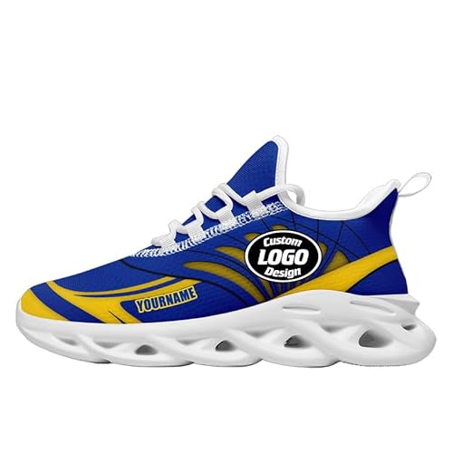 AWSOLE Custom Men's Running Shoes Lightweight Athletic Cushion Team Sports Sneaker Jogging Training Baseball Tennis Shoes with Team Color