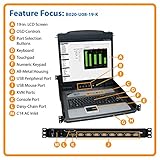 Tripp Lite B020-U16-19-K 16-Port Console KVM Switch w/ 19" LCD & 8 PS2/USB Combo Cables