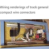 UOHGDPY DIN Rail Terminal Blocks kit,Universal Compact Wire Wiring Connector (20 pcs connectors+2 pcs Article in Parallel+ 2 pcs Digital Identification+2Pcs Fixed clamp+20 pcs Screw)