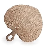 Koyal Wholesale Natural Raffia Hand Fans, 60-Pack, Bulk Pack, Palm Leaf Hand Fans, Buri Fans, Handmade Raffia Fans, Wedding Favor Fans, Favor for Wedding, Fan Programs Wedding