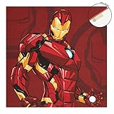 Idea Nuova Marvel Avengers Canvas 4 Pack Wall Art Set,Childrens Wall Hanging Décor,Each Piece 11"x11"